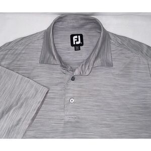FootJoy Golf Polo Mens‎ M Gray Short Sleeve Shirt